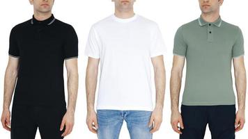 maquete de camisetas masculinas. modelo de design. maquete foto