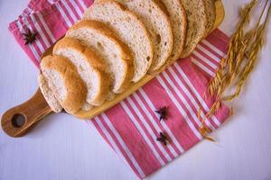 pão saboroso fresco. foto