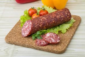 salame na madeira foto