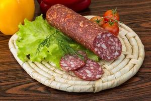 salame na madeira foto