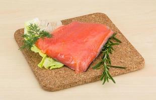 prato de salmão salgado foto
