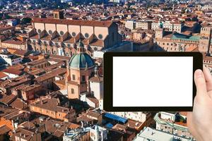 fotografias turísticas da basílica em bolonha foto