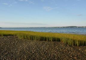 vista da baía de duxbury bay beach no verão foto