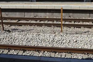 ferrovias e vagões ferroviários em Israel. foto