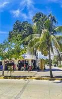 playa del carmen quintana roo méxico 2022 estrada de rua típica e paisagem urbana de playa del carmen méxico. foto