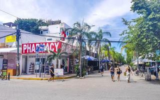 playa del carmen quintana roo méxico 2022 estrada de rua típica e paisagem urbana de playa del carmen méxico. foto