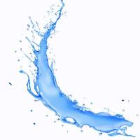 respingos de água azul isolados. foto