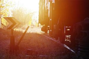 paisagem ferroviária da manhã foto