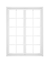 moldura de janela de casa vintage real isolada no fundo branco foto