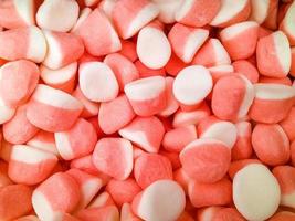 fundo de doces em borracha doce rosa foto