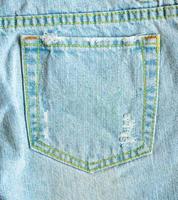 fundo de bolso traseiro de jeans azul foto