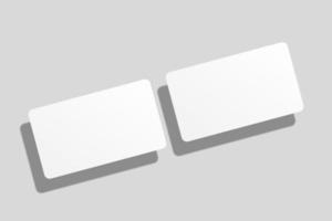 ilustração de cartão flutuante em branco realista para maquete. renderização 3D. foto