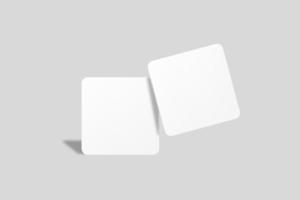ilustração realista de cartão quadrado em branco para maquete. renderização 3D. foto