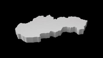 eslováquia mapa 3d geografia cartografia e mapa topologia ilustração 3d foto