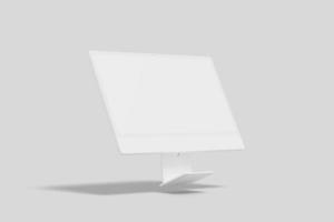 ilustração realista de desktop em branco para maquete. renderização 3D. foto