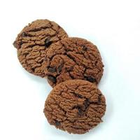 coleção de biscoitos de chocolate isolados no fundo branco. para fundos, capas, banners e muito mais. foto