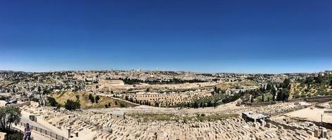 vista de jerusalém do monte das oliveiras foto