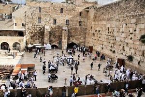 jerusalém em israel em maio de 2016. uma vista do muro ocidental foto