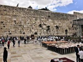 jerusalém em israel em maio de 2016. uma vista do muro ocidental foto