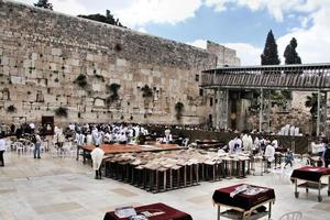 jerusalém em israel em maio de 2016. uma vista do muro ocidental foto