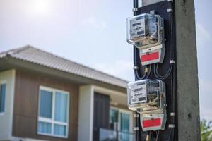 medidor de caixa de energia elétrica para uso doméstico foto