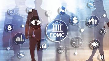 fomc comitê federal de mercado aberto organização de monitoramento de finanças governamentais. foto