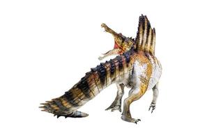 dinossauro, traçado de recorte de fundo isolado de espinossauro foto