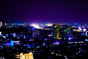 iluminação noturna da cidade de movimento abstrato. foto