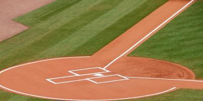 prato principal em um campo de beisebol foto