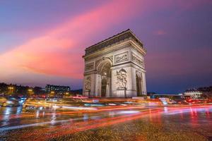 arco do triunfo paris frança foto