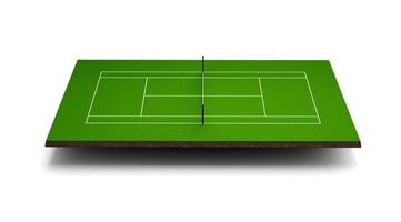 quadra de tênis isolada. ilustração 3D foto