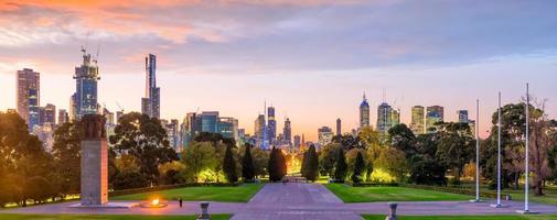 horizonte da cidade de melbourne foto