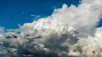 nuvens com pássaros voando foto