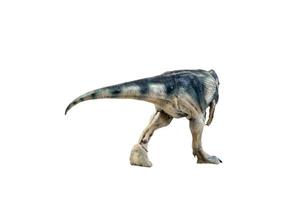 dinossauro, giganossauro no traçado de recorte de fundo isolado foto