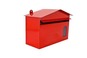 caixa de correio vermelha dianteira foto