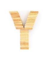 alfabeto de dominó de madeira, y foto
