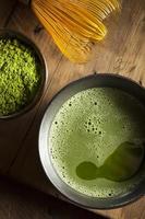 chá verde matcha orgânico foto