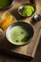 chá verde matcha orgânico foto