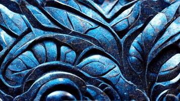 estilo maia bela ilustração 3d decorativa abstrata azul marinho foto