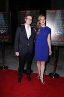 los angeles - 6 de outubro - nicholas britell, helen estabrook no whiplash premiere no bing theater at lacma em 6 de outubro de 2014 em los angeles, ca foto