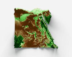 egito mapa topográfico 3d mapa realista cor ilustração 3d foto