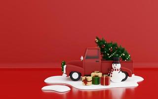 ilustração 3D de feliz natal foto