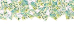padrão de nova conta de dinheiro de 50 rublos na bielorrússia. denominação na república da bielorrússia 2016 foto