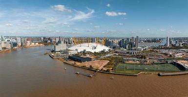 vista aérea da cúpula do milênio em londres. foto