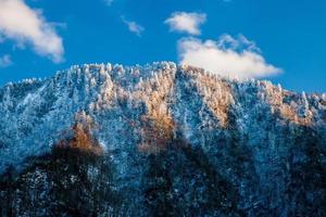 montanhas cobertas de neve foto