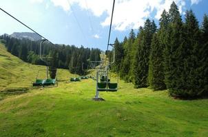 teleférico nos Alpes