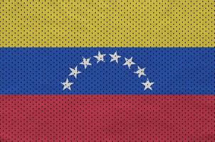 bandeira da venezuela impressa em tecido de malha esportiva de poliéster e nylon foto