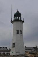 imponente luz scituate em massachusetts foto