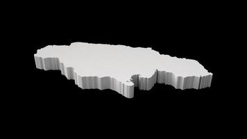 jamaica mapa 3d geografia cartografia e topologia superfície preta ilustração 3d foto