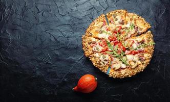 pizza de abóbora de outono foto